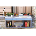Alfresco APS30PPC 30 Inch Built-In Pizza Prep Station and Garnish Rail with Food Pans